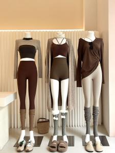 November Yoga Outfit Window Display (Thirteen) Long Sleeve Yoga Set for Women Autumn Winter Long Pants Fitness Studio