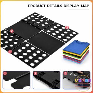 Amoki Clothes Shirt Folding Board T-Shirt Folder Laundry Organizer for Adult Children Clothing Durable Plastic Folding Tool