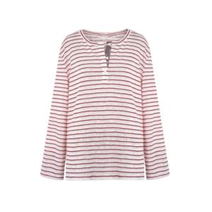 YUEZHONGWEI | Summer Thin Linen Ice Silk Long Sleeve T-Shirt Womens Commute Style Creative Pattern Korean Version Loose Fit Round Neck Top