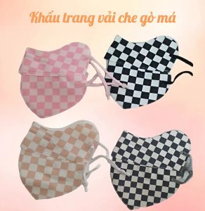 Khẩu Trang Vải Caro Che Gò Má Chống Tia UV UPF50+ Thoáng Mát Nhiều Màu Sắc Dễ Dàng Điều Chỉnh - Life Style 4U