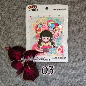 KARET RAMBUT DONAT ELASTIS IMPORT KOREAN STYLE / IKAT RAMBUT DONAT SCRUNCHIE / KUNCIR DONAT WARNA WARNI / PONYTAIL HAIR TIE DONUT / KCO7838