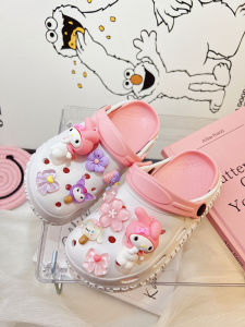 Girls Sandals 2025 Summer New Cartoon Melody Anti-slip Hole Hole Shoes Princess Internet Famous Children Crystal Slippers
