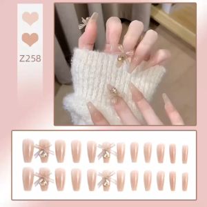 ผลิตภัณฑ์ใหม่ทำ DD258 เล็บปลอม อินเทรนด์ พร้อมของขวัญ หลายแบบ ชุดละ 24 ชิ้น