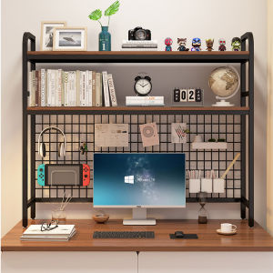 XUXU Desktop Rack Book Shelf With Hanging Rak Buku Multi Layer Iron Frame Space Saving Storage Rack Mesh Desk Rack Tabletop Organiser Rak Besi 桌面书架