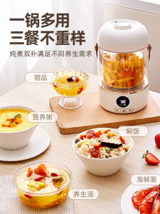 Therapeutic Double Layered Thickened Glass Electric Stew Pot Mini Student Water Boiler 110V US Standard Four Seasons Shower