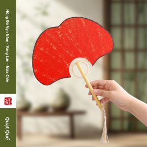 ZIFANGZHAI | Quạt Vẽ Thư Pháp DIY Tay Cầm Gỗ