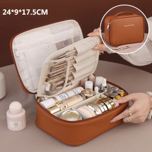 1pc Makeup Bag Hand-held Large Capacity Multi-layer Classification Storage Bag Portable Travel Toiletry Bag Cosmetics Organizer