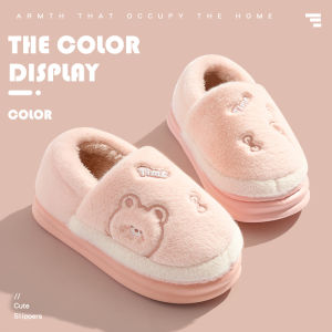 Dép Bông Lót Lông Cừu Hodo Ấm Áp Cho Nữ Mùa Đông Đế Dày Thường Ngày EVA Đế Trong Nhà Ngoài Trời Dép Cotton Thoải Mái