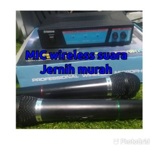 Mic wireless 2 Mic Suara jernih harga Murahan kwalitas mewahan pake battre 9volt