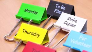 6 Pieces Teacher Essentials Large Binder Clips 2 Inches Teacher Binder Paper Clips Office School Supplies Classroom Management Teacher Supplies（Days of Week）