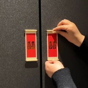 Magneesia Thảm Nhựa Tranh Trang Trí Nhà Thơm Chữ Hạnh Khai Nửa Mộc Quà Tặng Hợp Lý Cho Nhà Vợ Chồng