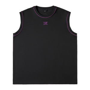 NMAX Large Size Trendy Mens Clothing Summer 7A Antibacterial Moisture Wicking Quick Dry Printed Color Block Oversized Vest