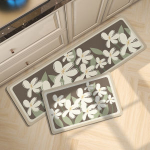 พรมซับน้ำมันแบบยาวสำหรับห้องครัวที่นิยมในโลกออนไลน์พรมปูพื้นแบบไดมอนด์พรมปูพื้นใช้สำหรับเช็ดเท้าดูดซับน้ำกันลื่นกันน้ำมันไม่ต้องซักเช็ดได้