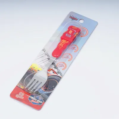 Disney | DisneyCarLightning McQueen cutlery Set Animated Cartoon 304 stainless steel fork and spoon Box 3D childrens Christmas gift toys