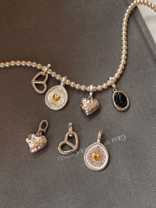 CAFFTI | Luxurious Versatile Onyx Heart Pendant for Pearl Necklace