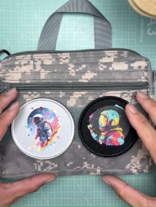 Patch_Velcro dán in hình Phi Hành Gia - Nasa Bộ 1viền thêu tinh xảocó mặt gai dán lên quần áo
