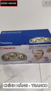 Đèn sưởi nhà tắm TRANCO 2/3 bóng sưởi nhanh chống chói không đốt oxy an toàn Bảo hành chính hãng 2 năm lỗi đổi mới
