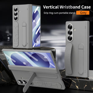 szhaiyu | Front Tempered Glass Phone Case For Samsung Galaxy Z Fold 8 7 6 5 4 Ultra Wristband Grip Ring Kickstand Hinge Protection Cover