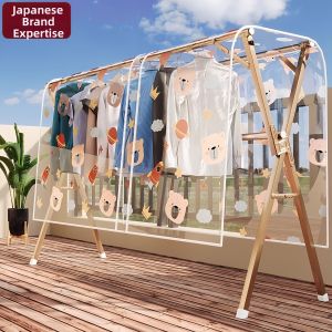 ZHENMIAO | Rainproof Waterproof Dustproof Bird Droppings Protection Drying Rack Cover