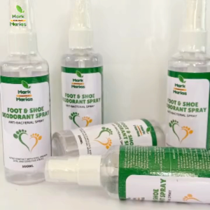 Mark and Marias Foot & Shoe Deodorant Spray 100ml | Anti-Bacterial Foot Spray Foot Odor Eliminator | Shoe Freshener | Helps Keep Feet & Shoes Fresh | Long Lasting Deodorizing Formula | Quick Dry Non-Sticky | Daily Foot Care | Men & Women | Fresh FootCare