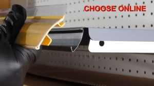 ป้ายราคา  แบบเขี้ยวสอด ขนาด 27-28 มม. สี ขาว ดำ ใส แดง เหลือง ชั้นวางสินค้า มินิมาร์ท ร้านค้า ป้ายแสดงราคา