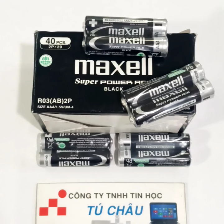 Pin AAA Maxell 1.5V (AAA / 1.5V / R03(AB)2P / MU-4) Chính hãng / Hộp 20 ...