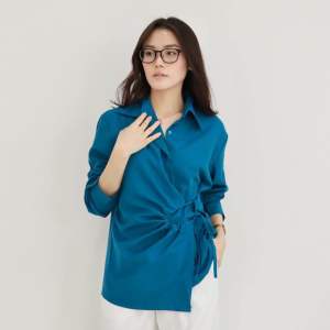 Kharis Shirt - Kemeja Korea - Kemeja Kantor - Kemeja Lengan Panjang - Blouse Terbaru - Blouse Premium