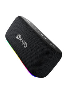 OHYAO Bluetooth Speaker 6.0 60W Stereo Sound Titanium Membrane Drivers RGB Lights Individual EQ For Home Outdoors Garden