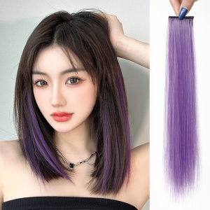 Invisible Hanging Ear Hair Coloring Strips Short Hair Highlighting Fake Hair Extensions One Piece Hair Curlers for Women