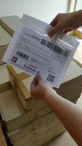 ซองพลาสติกใสหลังกาว ซองใสหลังกาว ซองพลาสติกแปะข้างกล่องพัสดุ ขนาด 19x25 cm. แบบหนา