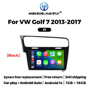 MEKEDE 2 Din CarPlay for Volkswagen Golf 7 MK7 GTI 2013-2017 Android 14 Car Radio GPS Autoradio Stereo Intelligent Audio System