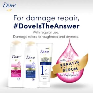 Dove Keratin Tri-Silk Serum Straight & Silky Shampoo 170mL