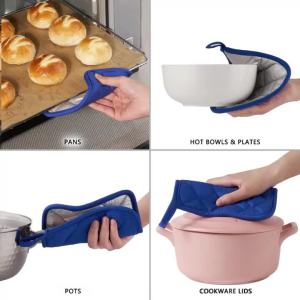 Pack of 1-4 Heat-Resistant Potholders for Kitchen Use with a Focus on Thermal Protection and Practical Functionality Oven Rack