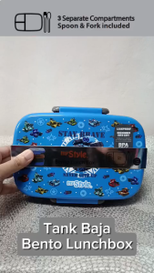 My Style TM 1506 F Bento Lunch Box with Spoon & Fork for Junior Boys