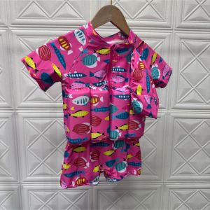 Đồ bơi có phao sẵn bé gái bé trai liền thân đùi 1 mảnh họa tiết cá dễ thương size từ 1 tuổi đến 5 tuổi BINSPORTS BB083