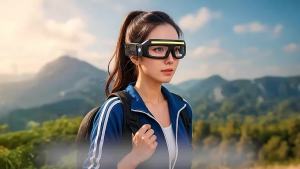 Rechargeable LED Glasses Headlight Glasses with Motion Sensor Touch Control 5 Modes TYPE-C Glasses for Running Camping Cycling