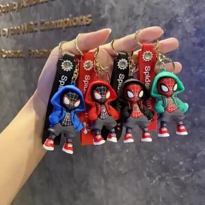 Takara Tomy | Classic SpiderMan Keychain Pendant Disney Marvel Amazing Inverted Silk Stereo Doll Car Hanging Decor Keychain Birthday Gift Toys