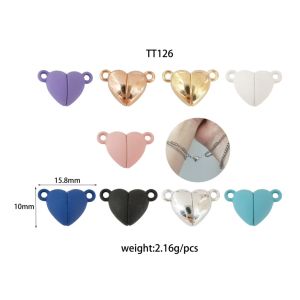 ตะขอแม่เหล็กทรงหัวใจ สำหรับทำสร้อยคอ สร้อยข้อมือ ตะขอสร้อย ตะขอแม่เหล็กmagnet button (A-3-CX007)