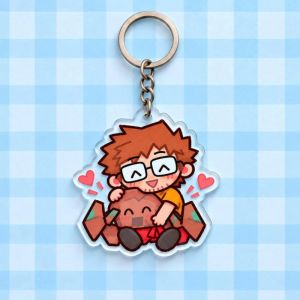 Bandai | for Project Hail Mary Ryland Grace Rocky Cartoon New Peripheral Acrylic Keychain Q Version Backpack Pendant Ornament Fans Gift