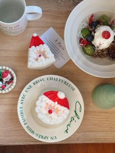 Festive Hand-Painted Christmas Candle Decoration Photo Prop Santa Claus Design Ideal Gift for Holiday Decoration