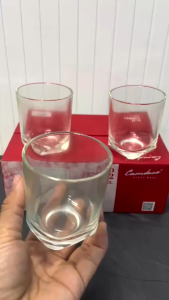 Bộ 6 Ly Cốc Thủy Tinh Dáng Lùn 225ml Uống Trà Đá – Cafe – Nước Giải Khát Tiện Lợi