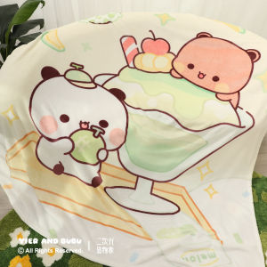Cartoon Summer Autumn Blanket Air Conditioner Cover Blanket Nap Blanket Warmth Polyester Fiber Summer Cooling No Brand