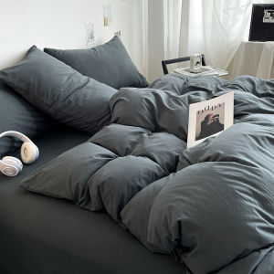 Student Dormitory Suitable Water Washed Cotton Bedding Set 4 Pieces