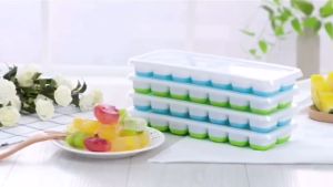 4pc ถาดแม่พิมพ์ซิลิโคน ทรงสี่เหลี่ยม ปลอดสารพิษ ทนทาน สําหรับทําน้ําแข็ง บาร์ ผับ ไวน์ 14 ช่อง