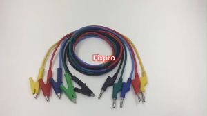 Dây bắp chuối 4mm liền kẹp cá sấu đồng nguyên chất bọc silicon 1 mét ( 1 sợi )