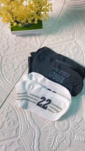 FSKS117 Kaos Kaki Pendek Wanita Monokrom Ankle Socks Semata Kaki Hitam Putih