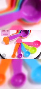 5 Pieces Multi-color Bakery Cooking/ Rainbow Cup / Baking Measuring Cup / Measurement Spoon Set (5 in 1 set)