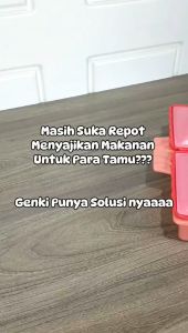 Basi Tempat Prasmanan Kotak GR 1 Nampan 2 Persegi Kotak makanan 2 Persegi panjang Kotak Makanan Kotak Makanan Plastik Berwarna Sajian Makanan Acara Spesial - Lazada