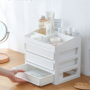 【D190】Kotak Penyimpanan Kosmetik Desktop Berlapis Drawer Type Cabinet Stationery Accessories Jewelry Organizer