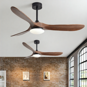 MENGHUANG | Large Airflow Retro Wooden Fan Light 90 inch